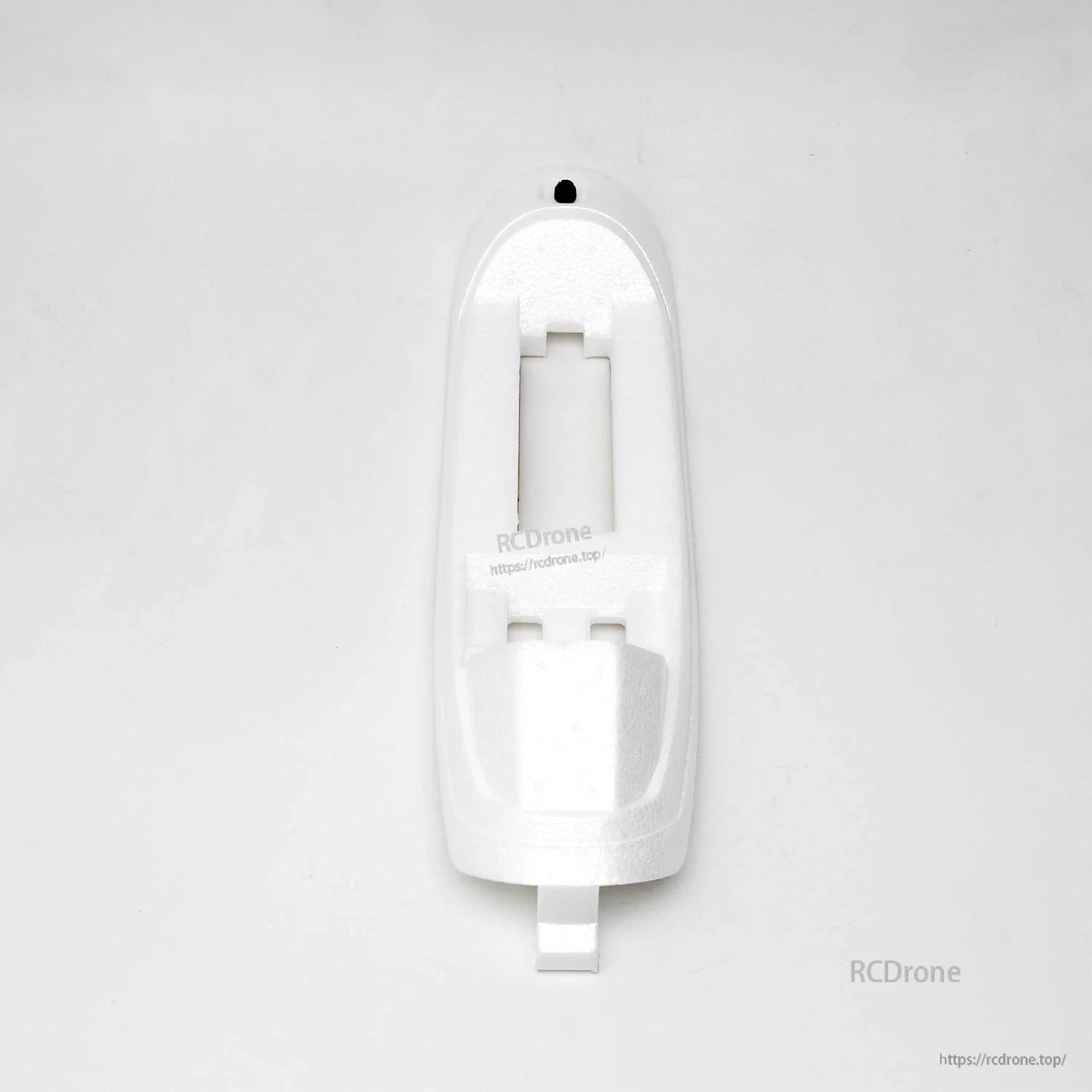 White foam fuselage top hatch cover with rectangular opening and latch tab for ATOMRC Beluga