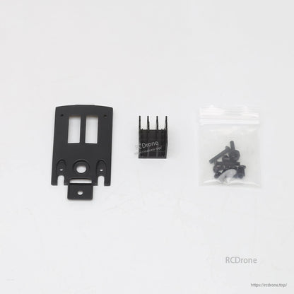Black mounting bracket with finned block and screw set, replacement hardware for ATOMRC Beluga