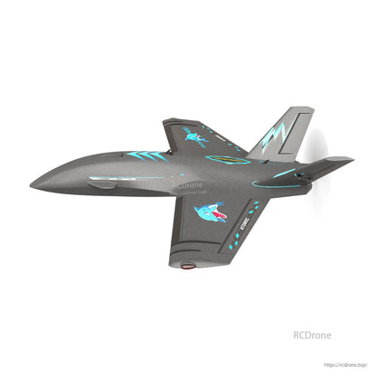 Black Dolphin Pro FPV wing aircraft side profile showing V-tail and rear pusher prop
