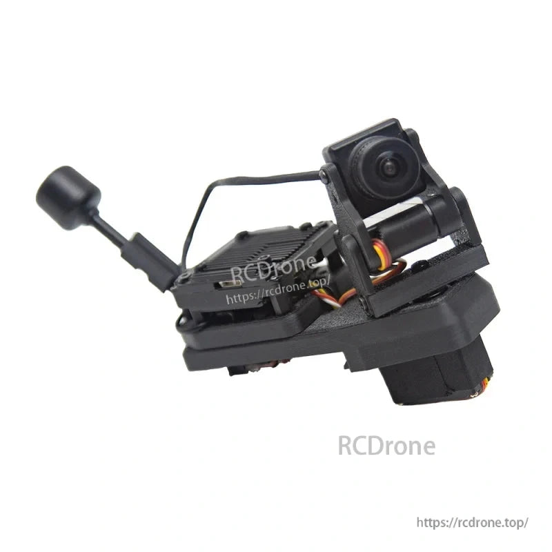 ATOMRC Penguin Fixed Wing Accessories Spare Parts, FPV camera and video transmitter assembly with antenna on a plastic mount for ATOMRC Pen.