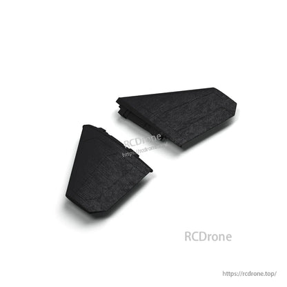 Two black foam accessory pieces, left and right panels for Penguin fixed wing