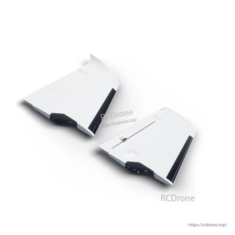 Pair of white wing panels with black leading-edge accents for fixed wing aircraft