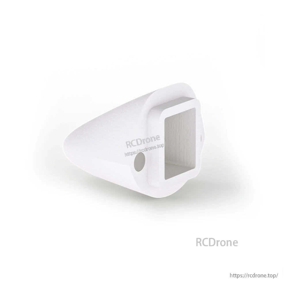 White foam nose cone cover with rectangular opening for ATOMRC Penguin fuselage