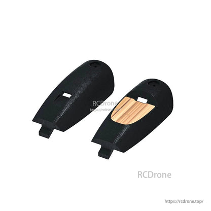 ATOMRC Penguin Fixed Wing Accessories Spare Parts, ATOMRC Penguin fixed wing replacement canopy covers, black plastic shells with rectangul.