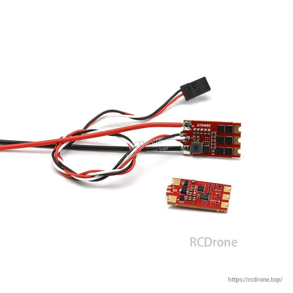 ATOMRC Swordfish replacement accessory circuit boards, including a red PCB with prewired connector and leads