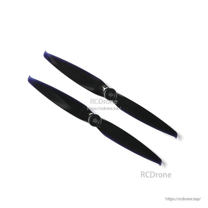 Pair of black two-blade propellers with central hubs for ATOMRC Swordfish fixed-wing replacement parts