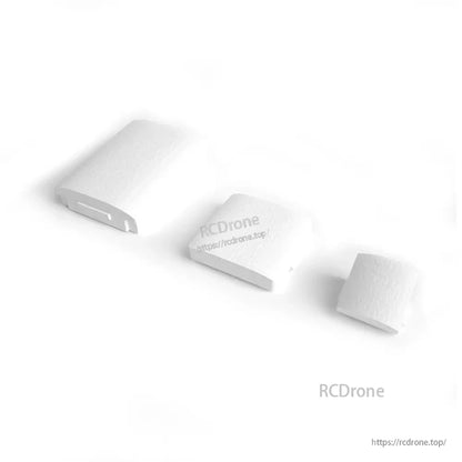 Set of three white foam hatch covers in different sizes for Swordfish fixed wing fuselage