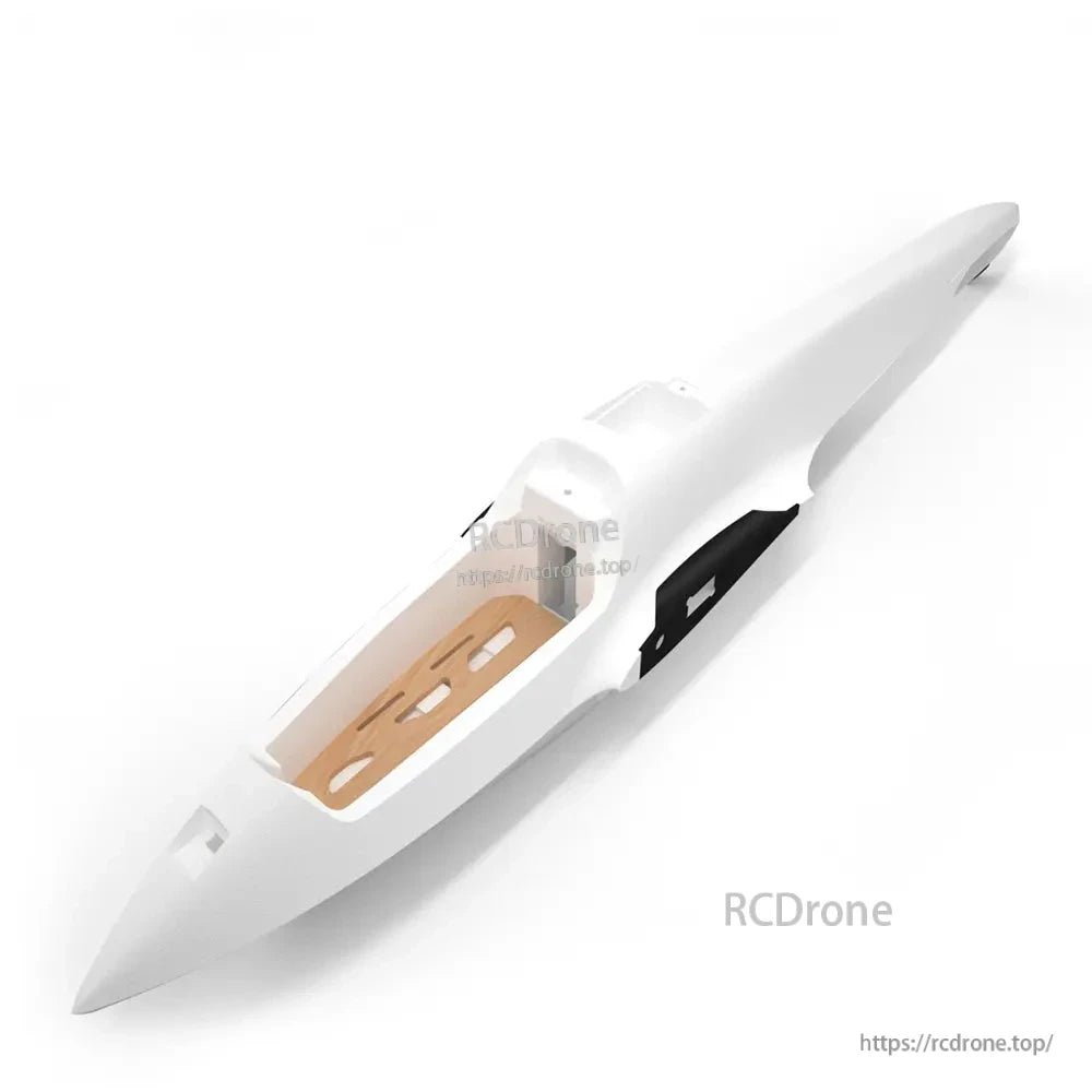 White Swordfish fuselage body shell replacement with internal plywood tray and side opening