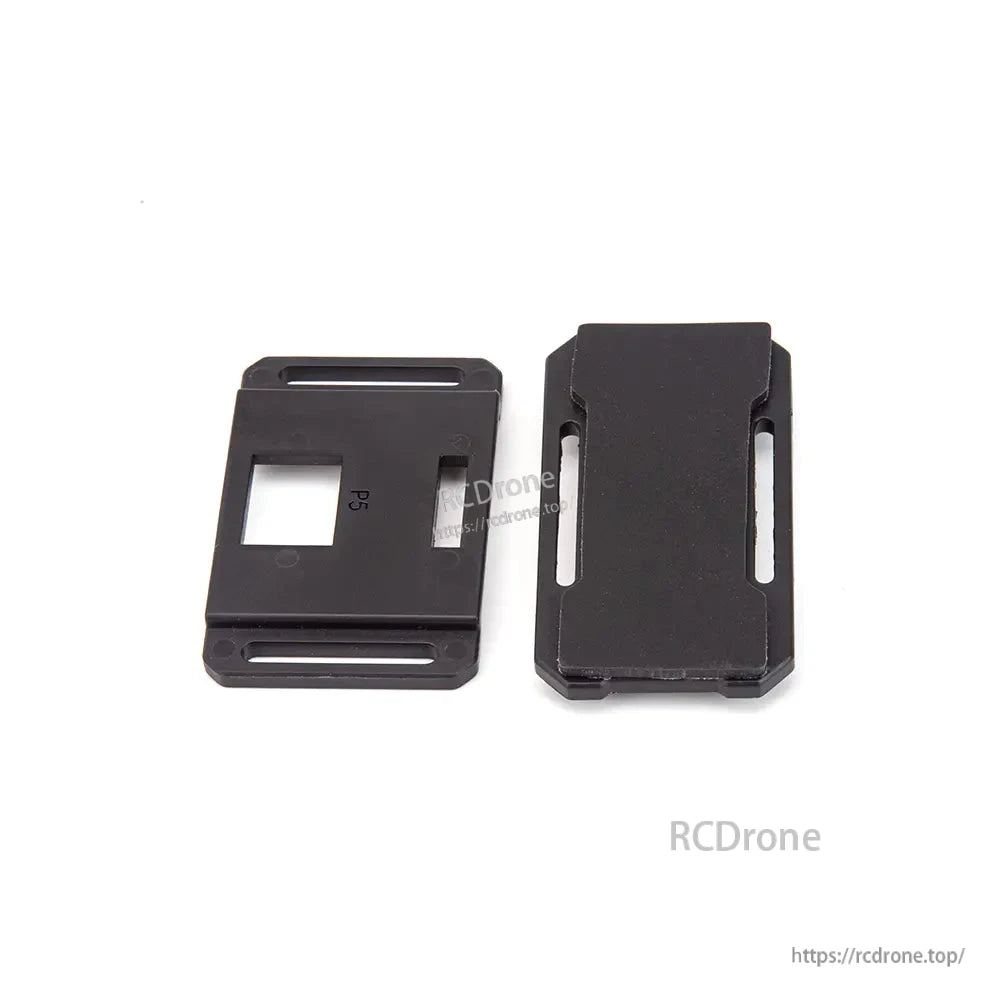 Black plastic mounting plate set with slotted holes, ATOMRC Swordfish fixed wing replacement part