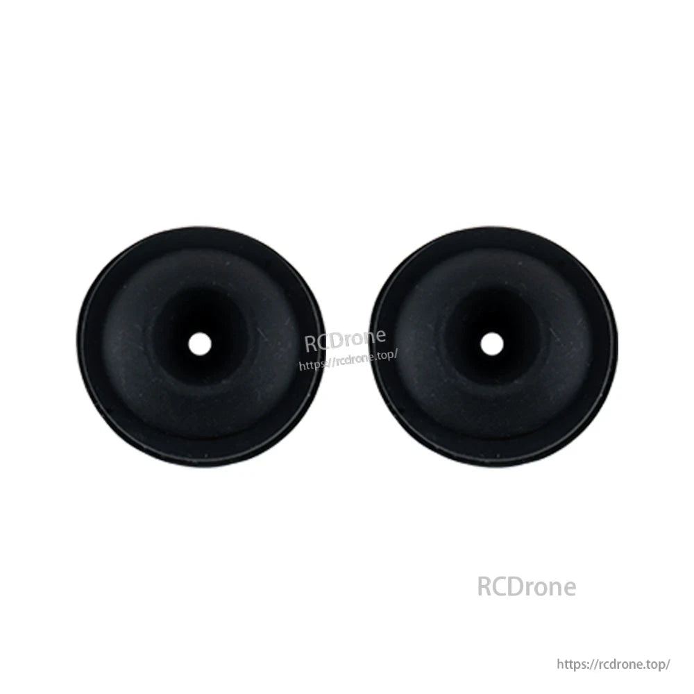Two black rubber gimbal dust boots shown on white background (watermarked product photo)