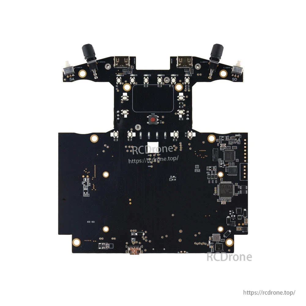 AX12 main board replacement PCB top view with connectors, mounting holes, and SA/SD ports