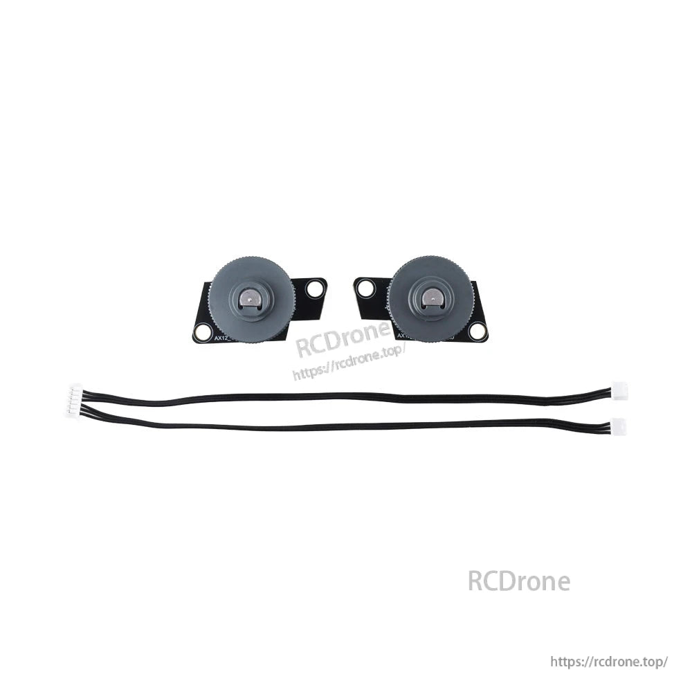 AX12 scroll wheel assembly replacement modules with two wiring harness cables and white connectors