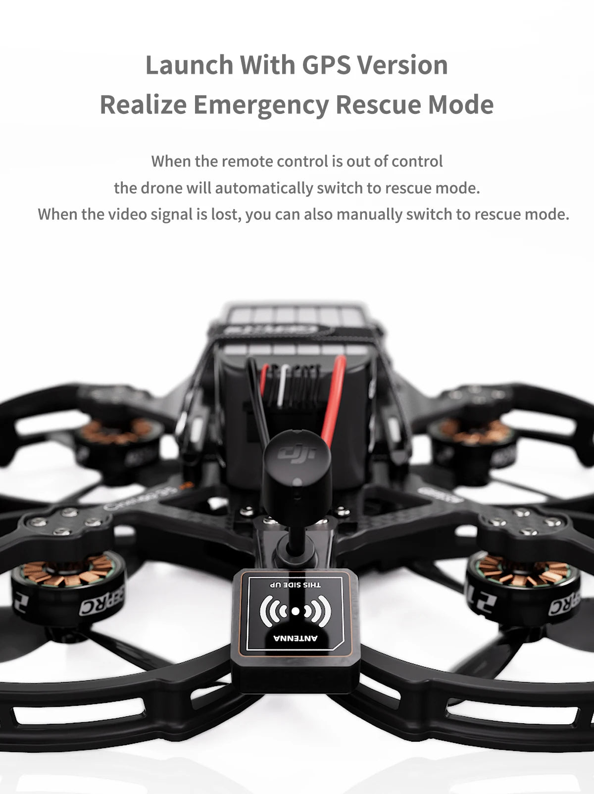 GEPRC Cinelog35 V2 Analog FPV Drone, Launch With GPS Version Realize Emergency Rescue Mode When the remote control is out of control the drone