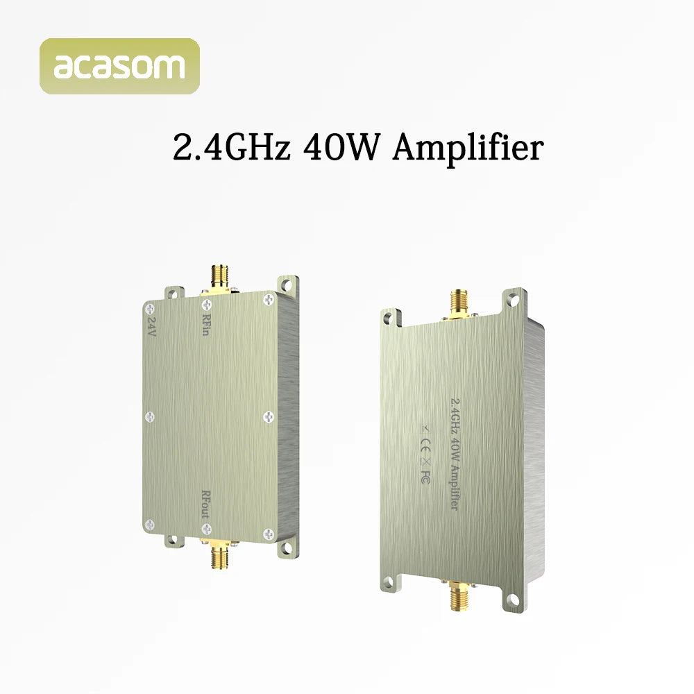 2.4GHz 40W 46dBm RF High Power Amplifiers - wireless Signal Extender Sweep Signal Source For Drone WiFi6 8 2.4GHz 40W 46dBm RF High Power Amplifiers, ACASOM accept customizing the power you need! 2.4GHz-2.5GHz RF