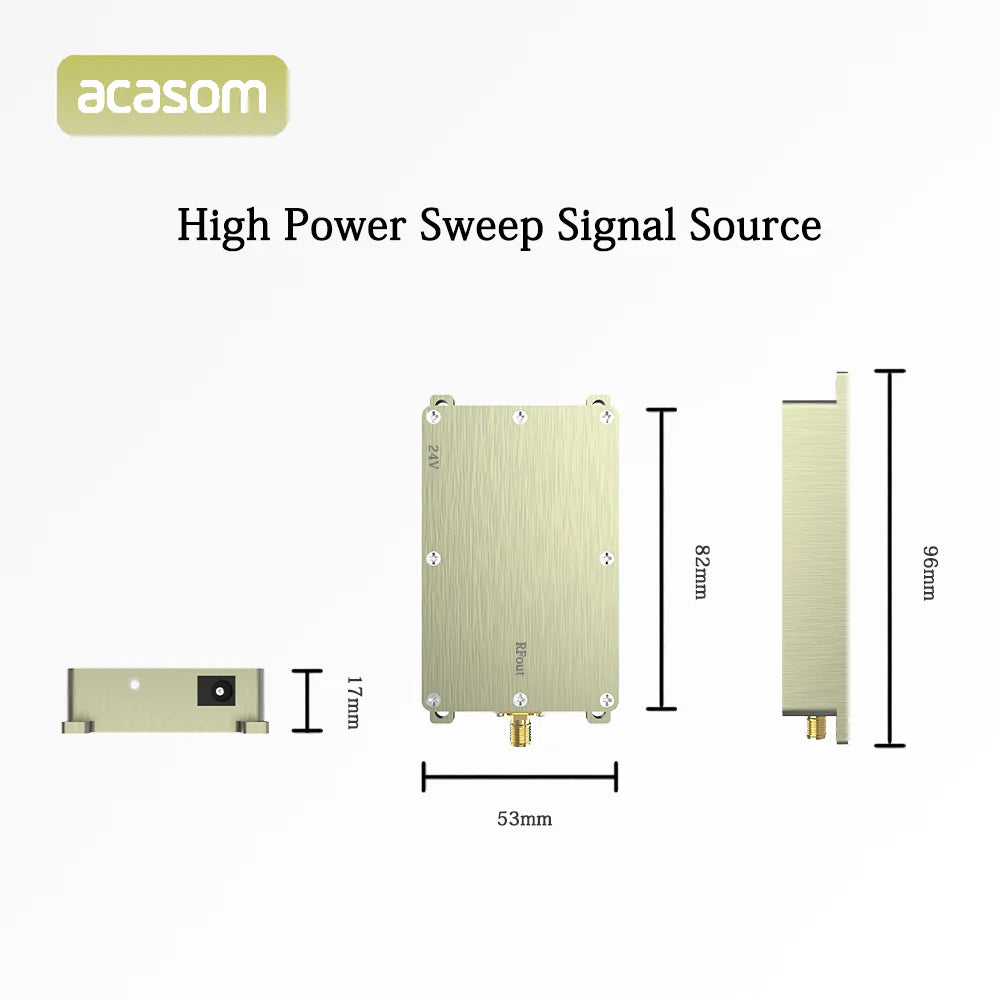 ACASOM 5.2GHz 10W 20W 40W 50W RF High Power wireless Signal Sweep Signal Source For WiFi6 RF High Power VCO Anti Drone