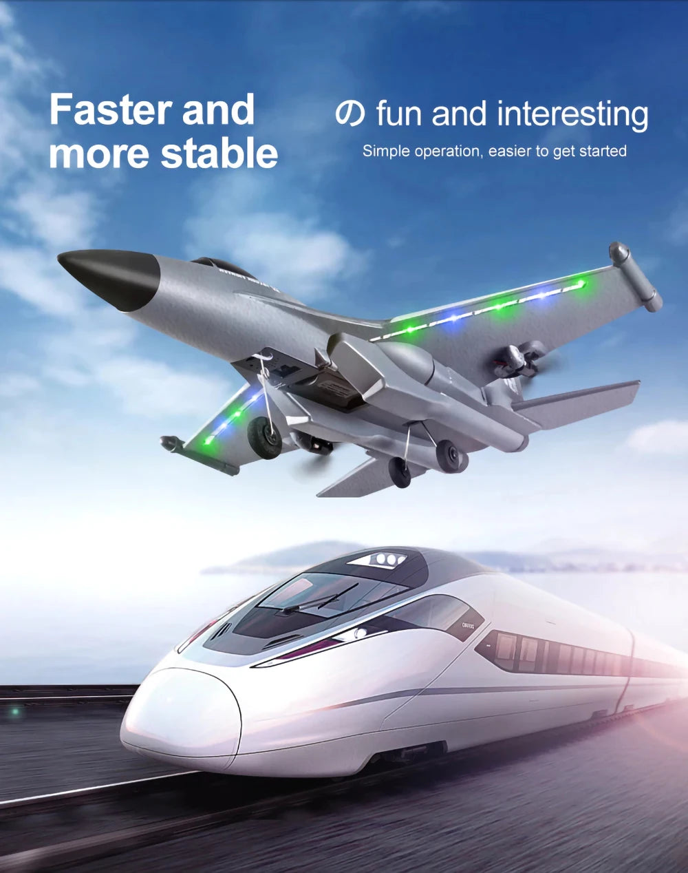 RC283 RC Airplane, Faster and 0) fun and interesting more stable Easy operation, easier to get