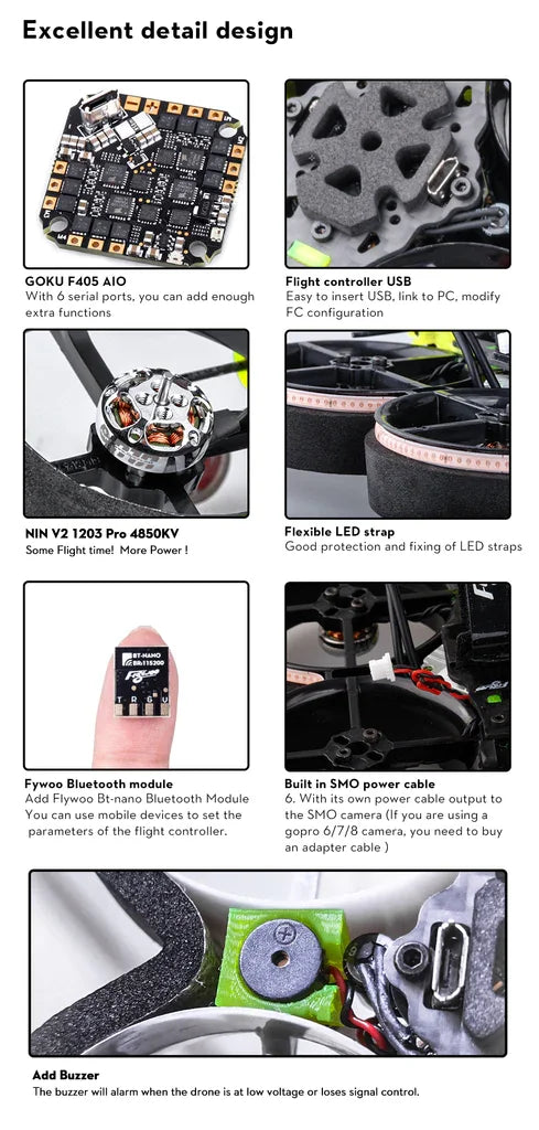 GOKU F405 Aio Flight controller USB With seriz ports You can add