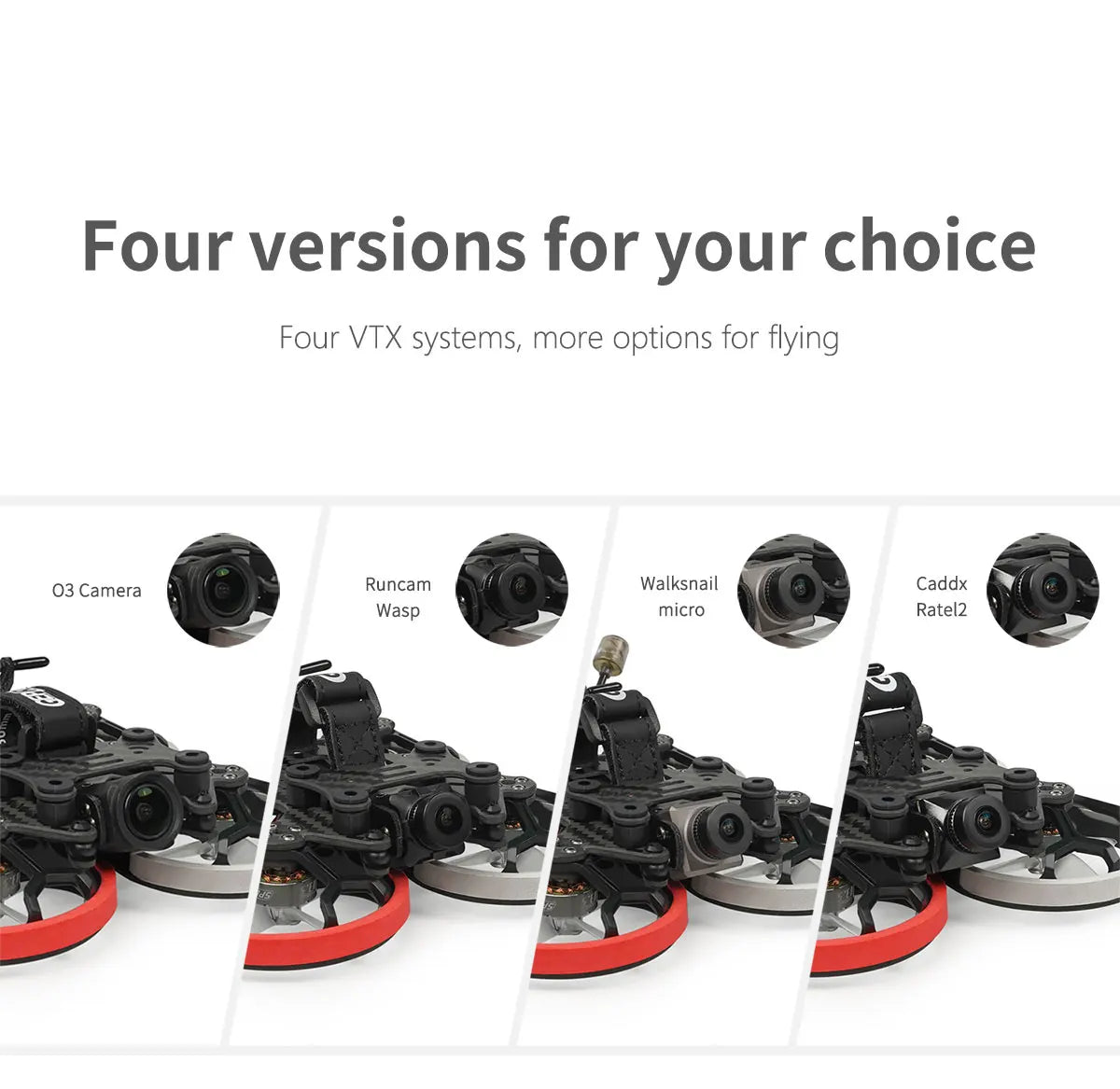 GEPRC Cinelog20 Analog FPV Drone, four versions for your choice Four VTX systems, more options for flying 03 Camera Runcam
