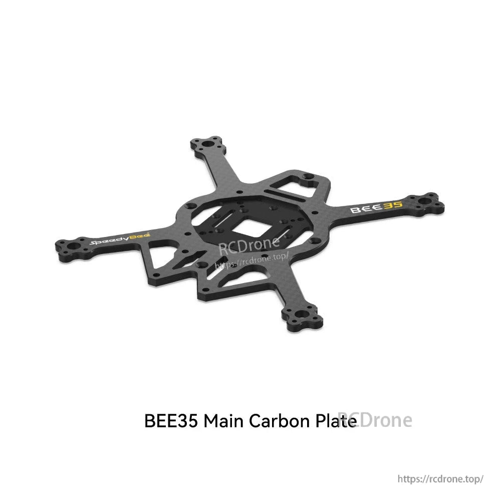 Accessories for SpeedyBee Bee35, SpeedyBee BEE35 main carbon plate frame bottom plate with four arms and mounting cutouts