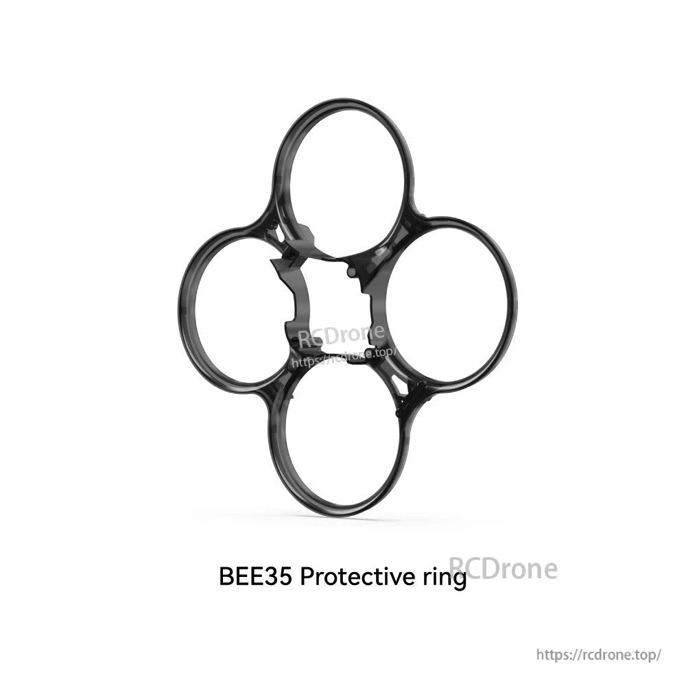 Accessories for SpeedyBee Bee35, SpeedyBee Bee35 protective ring guard with four circular duct rings, black plastic frame accessory