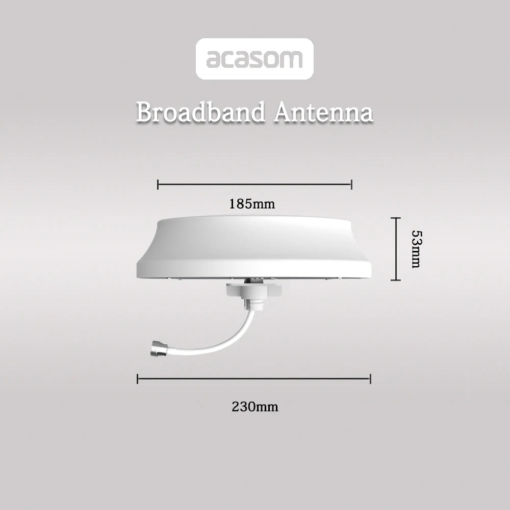 2.4GHz 5.8GHz WiFi6 WiFi6E Indoor Ceiling Antenna 2000-6000MHz Wideband Frequency 10 acasom Broadband Antenna 185mm 3 230