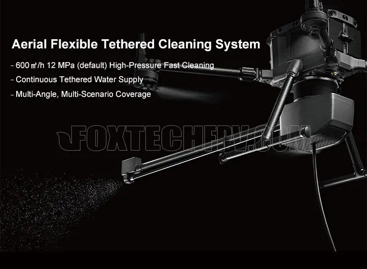 AearoClean P3 Tethered Drone, AeroClean P3 Tethered Drone offers high-pressure fast cleaning and continuous tethered water supply for multi-angle coverage.