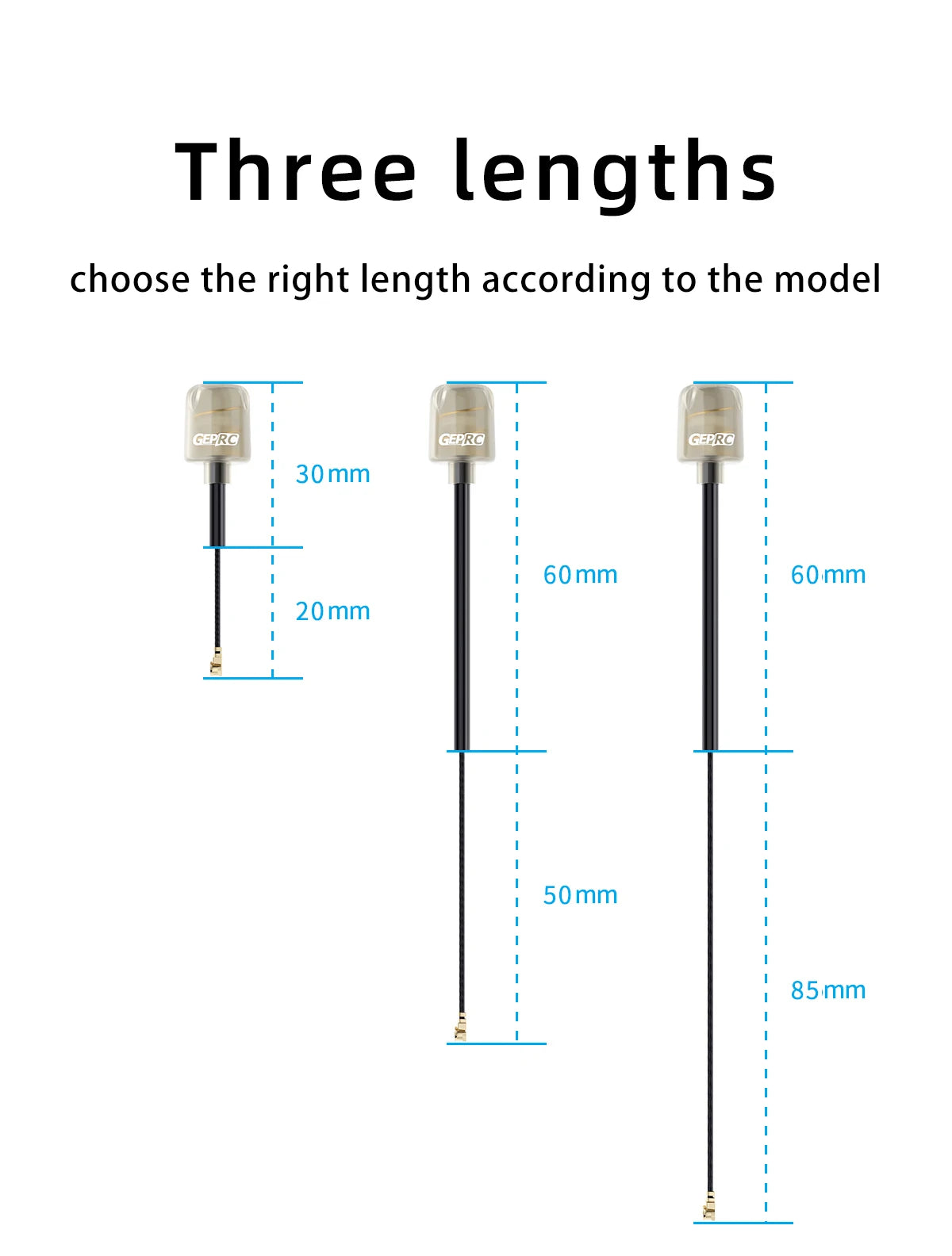 three lengths choose the right length according to the model GEPRC GPRC GEP