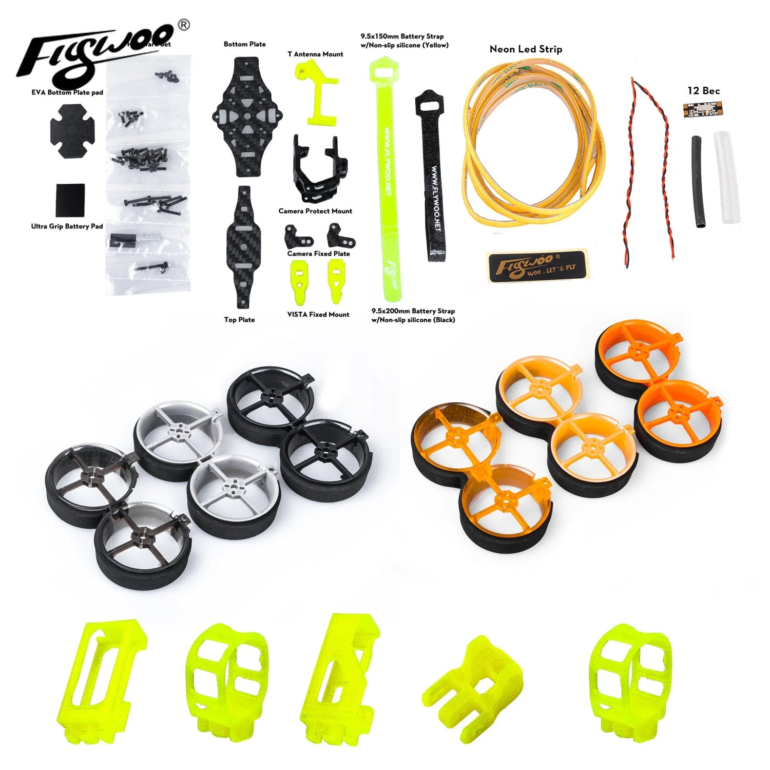 9.5x15Omm Battery Strap Bottom Plate w/Non-slip