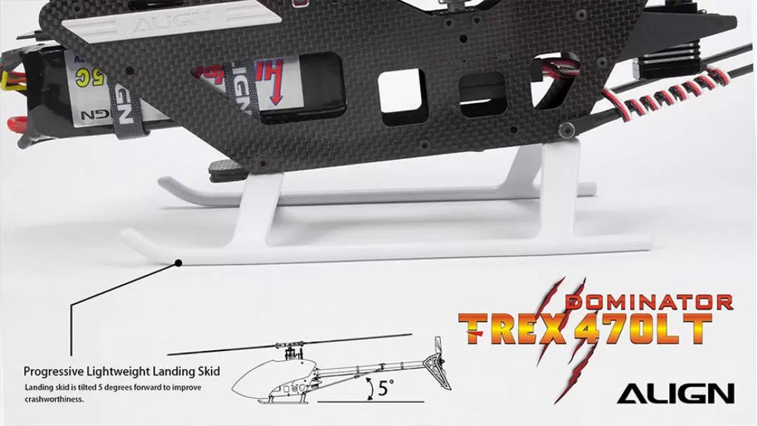 Reviewing an Align T-REX 470 Series RC Helicopter with a Progressive Lightweight Landing Skid.