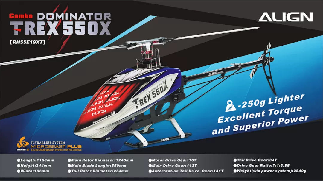Align T-REX 550X RC ヘリコプター スーパーコンボ RH55E18XW Align T-REX 550X RC ヘリコプター スーパーコンボ RH55E18XW