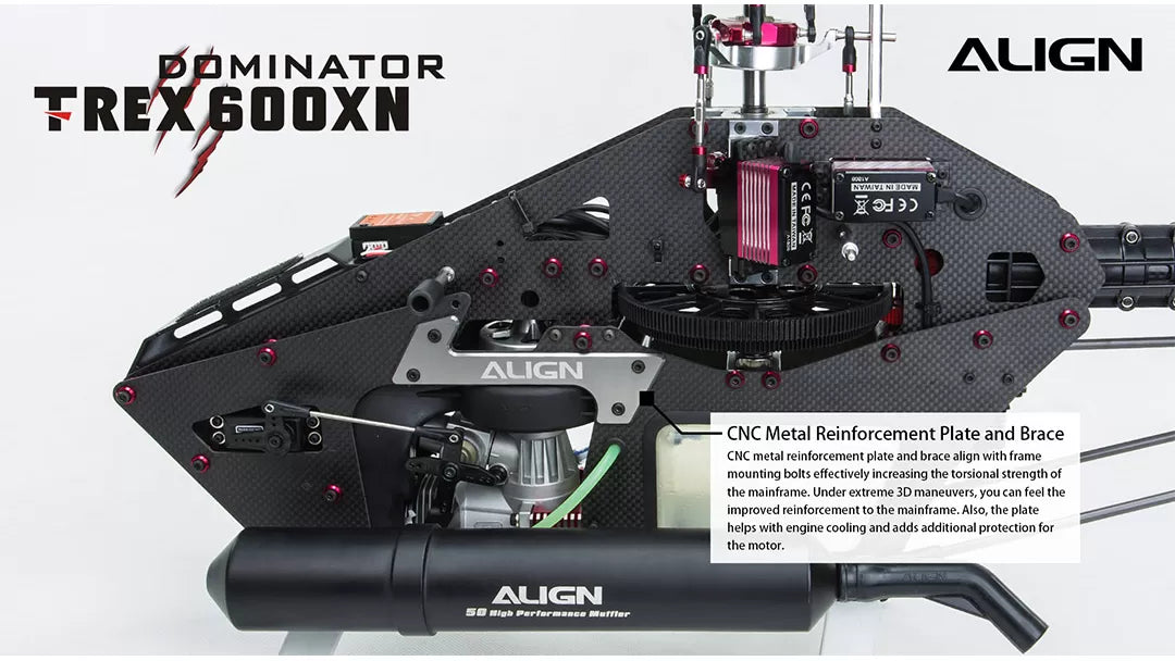 Align T-REX 600XN Dominator RC nitro helicopter super combo kit for enthusiasts and hobbyists.