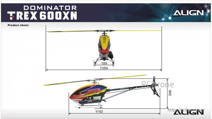 Align T-REX 600XN Dominator RC Nitro Helicopter, Align T-REX 600XN Dominator RC nitro helicopter combo with specifications and product images.