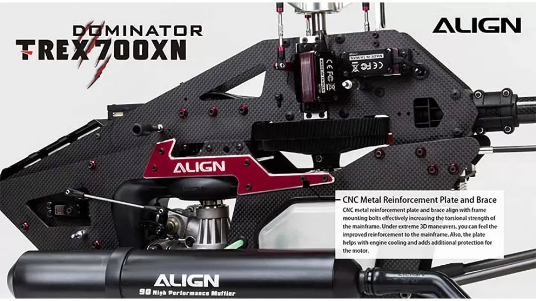 Align T-REX 700XN Dominator Oil RC Helicopter Kit features CNC metal reinforcement and improved electronics under $30.