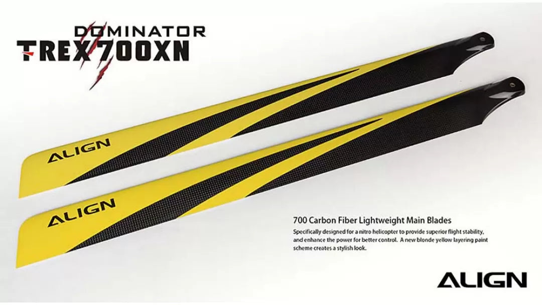 The Align T-REX 700XN Dominator Oil RC Helicopter Kit features smooth flight, lightweight carbon fiber, and shock absorption.