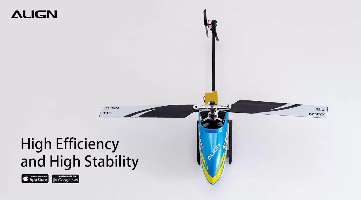 Align T-REX T15 RC Helicopter, The Align T-REX T15 RC helicopter has high efficiency, stability, and advanced downlink capabilities for improved performance.