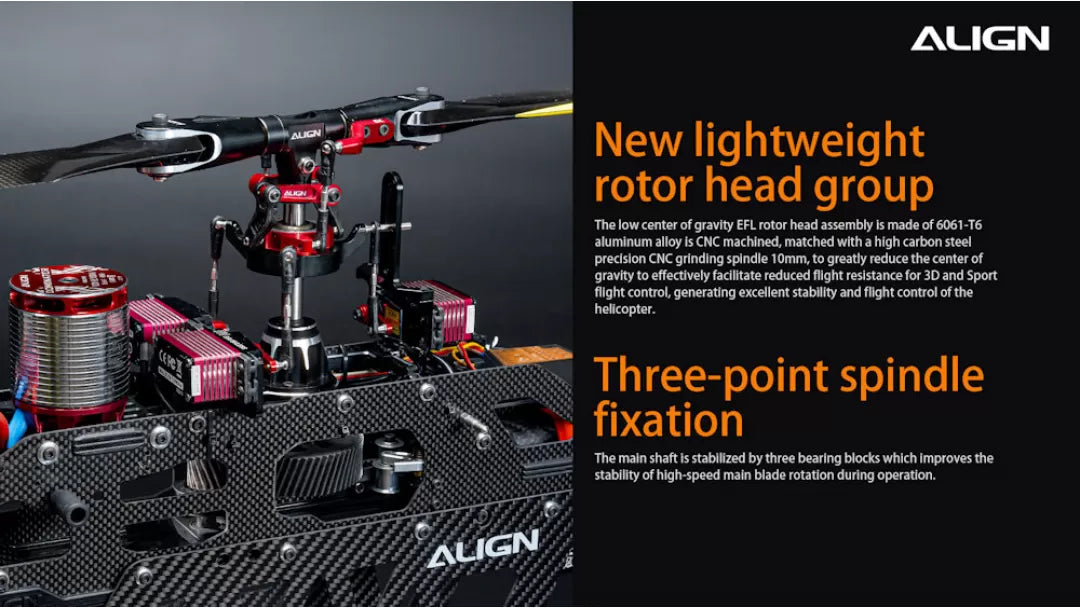 Align T-REX TB60 Electronic RC Helicopter, The ALIGN new lightweight rotor head features low center of gravity design for improved stability and control in 3D and sport flight.