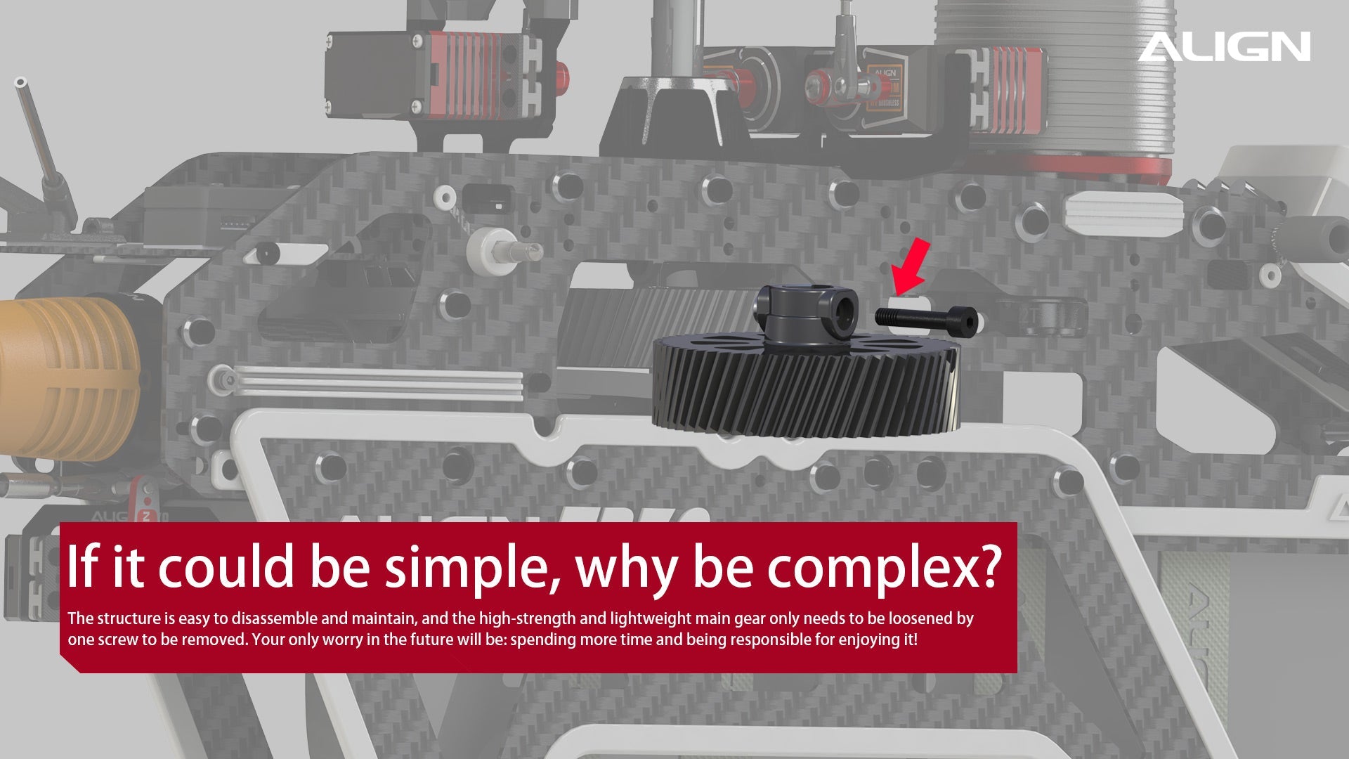 Align T-REX TB70 V2 RC Helicopter, Product design features easy disassembly and quick maintenance, including high-strength lightweight gears for convenient repair.