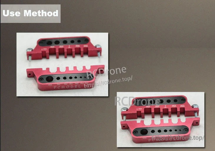 Assembly and use method for the red CNC aluminum soldering station, showing the two halves and screws tightened together
