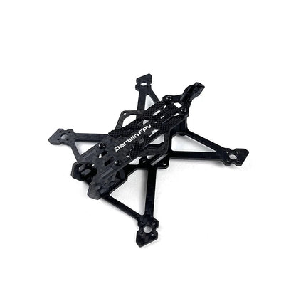 DarwinFPV TinyApe Freestyle 2.5-inch carbon frame kit, top-down view of assembled toothpick frame