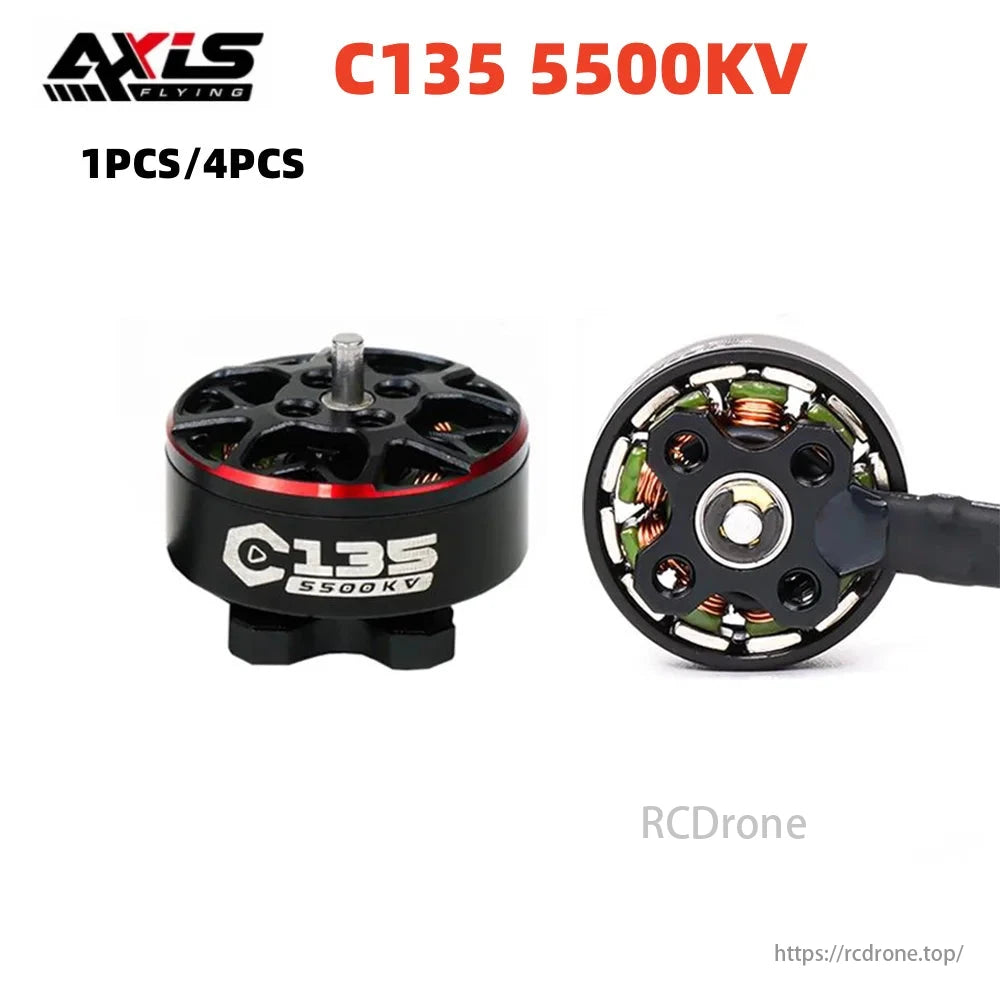 AxisFlying C135 1303.5 5500KV 4S Brushless Motor, AxisFlying C135 5500KV brushless motor, suitable for 2.5" Cinewhoop and 3" Toothpick FPV drones.
