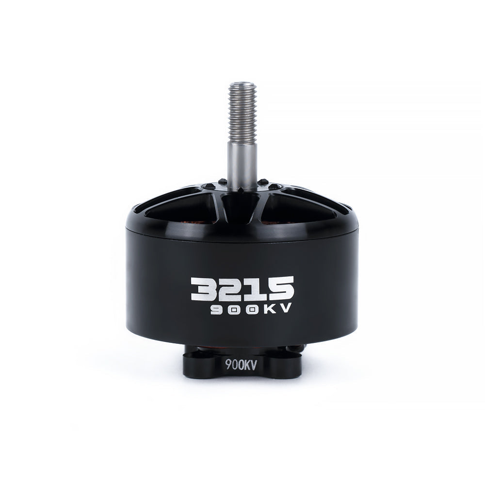 Axisflying 3215 Brushless Motor, Axisflying 3215 900KV brushless motor with black housing, open top vents, and threaded prop shaft