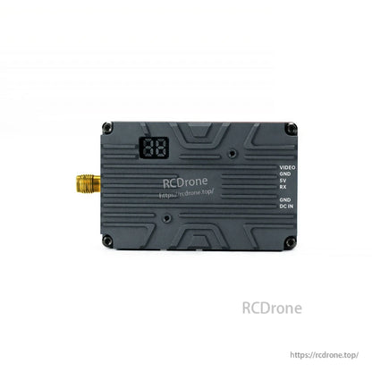 Axisflying SEG analog FPV video transmitter module with metal case, SMA antenna connector, and 2-digit display