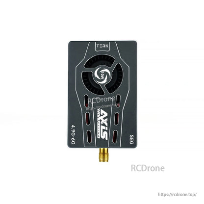 Axisflying SEG 4.9G-6G analog FPV VTX module with cooling fan and SMA antenna connector, 10W label
