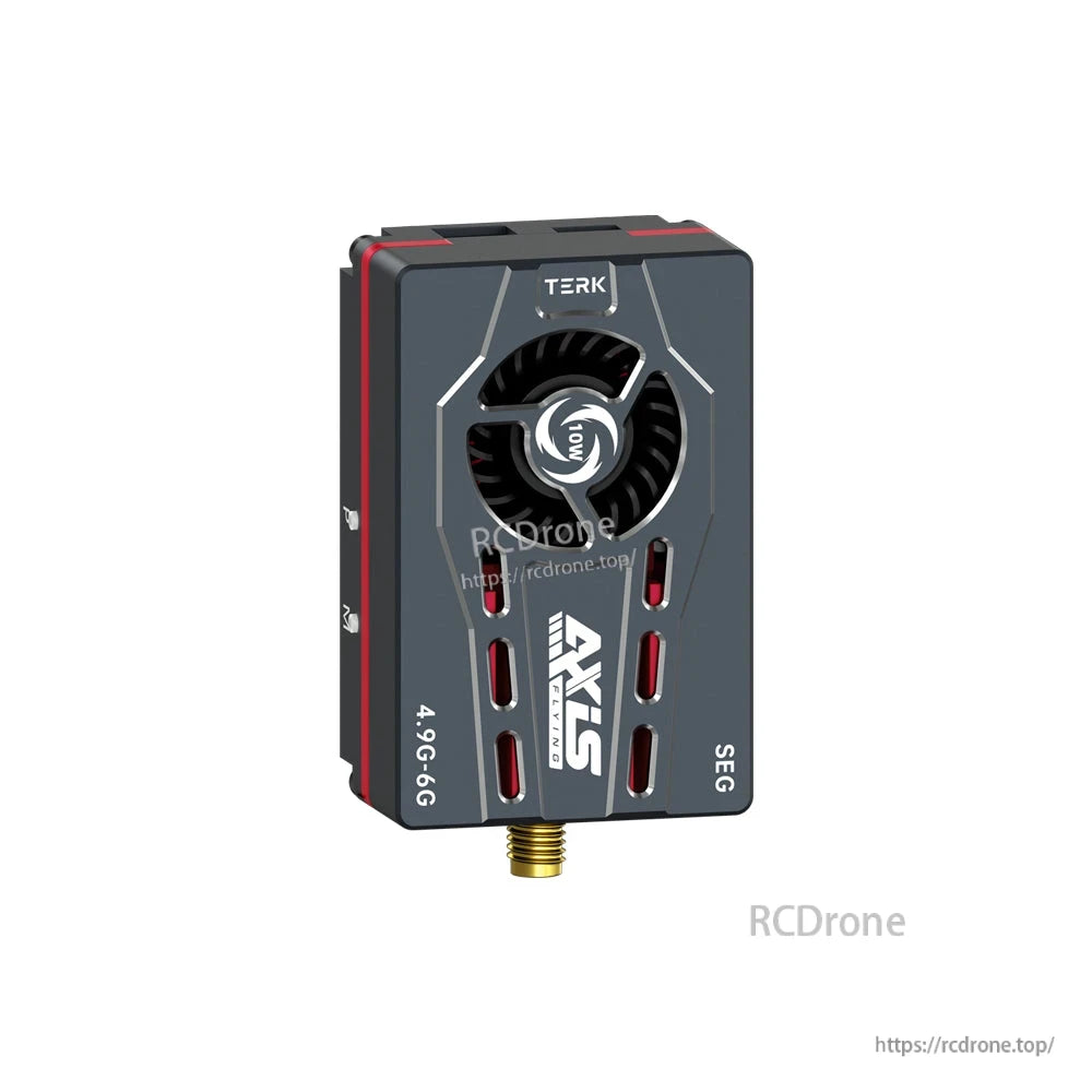Axisflying SEG 4.9G-6G analog FPV VTX module with built-in cooling fan and bottom SMA antenna connector