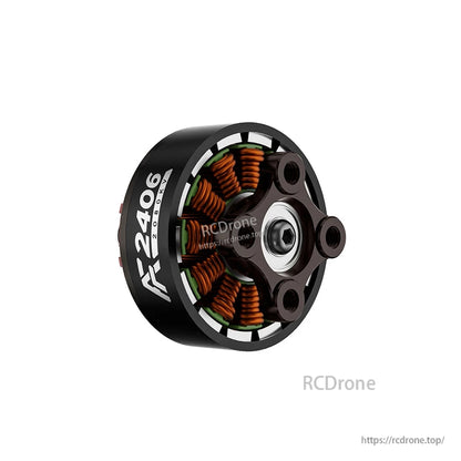 Axisflying AF2406 2080KV brushless motor with exposed copper windings and multi-hole mounting base