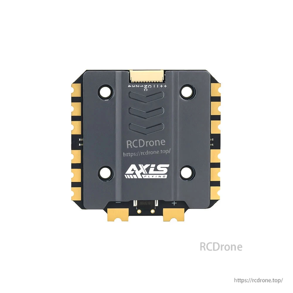 Axisflying ARGUS PRO 100A ECO F722 8S stack features a 32/8-bit ESC with aluminum heat dissipation for efficient cooling and high-performance drone operation.