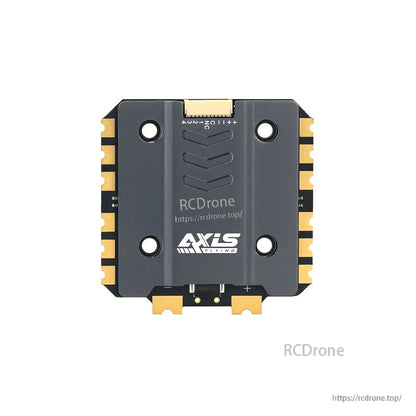 Axisflying ARGUS PRO 100A ECO F722 8S stack features a 32/8-bit ESC with aluminum heat dissipation for efficient cooling and high-performance drone operation.