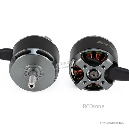 Axisflying AY3115 900KV FPV Motor, Axisflying AY3115 900KV FPV motor, 12N14P, 5mm shaft, supports 3–6S, delivers 4185g thrust and 1617W power, ideal for 10-inch drones.