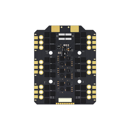 Axisflying Argus Pro 8S ESC board with large gold solder pads, mounting holes, and connector header