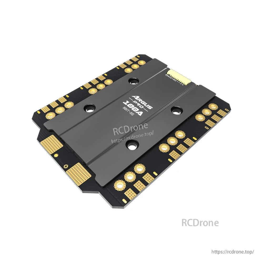 Axisflying Argus Pro 8S ESC board with metal heatsink, 100A marking, solder pads and signal connector